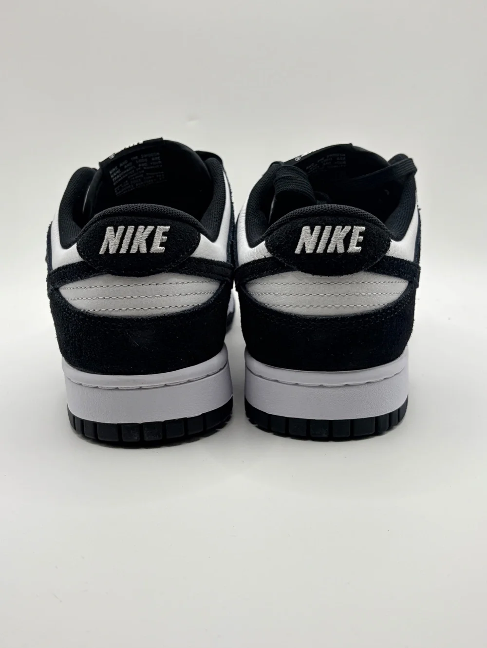 Nike SUEDE Dunk Low Retro Black and White Sneakers Size 9